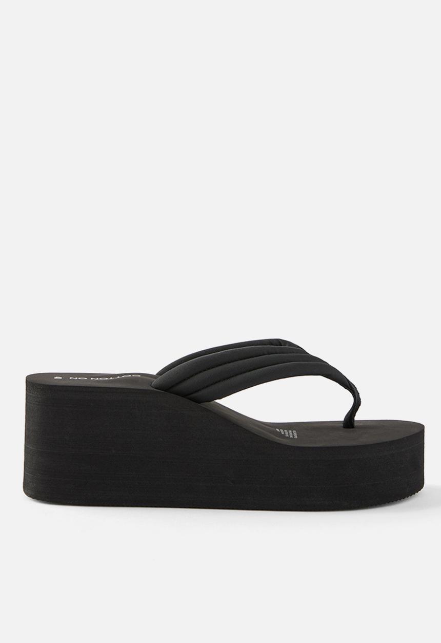Cotton On - Serena Wedge Flip Flop - black