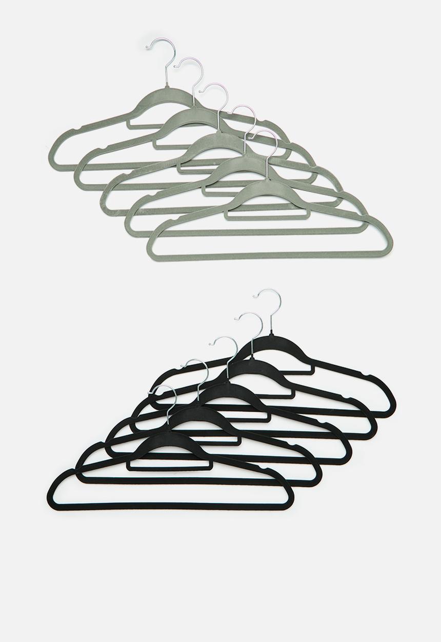 Bathroom Solutions - Clothes hanger felt and abs set of 20pcs - multi
