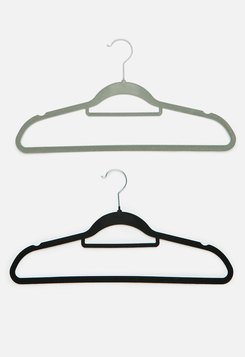 Bathroom Solutions - Clothes hanger felt and abs set of 20pcs - multi