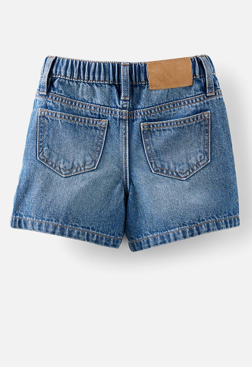 Cotton On - Relaxed Denim Short - Blue Haven Mid Blue