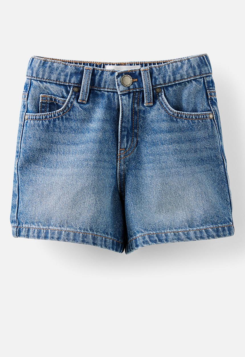 Cotton On - Relaxed Denim Short - Blue Haven Mid Blue