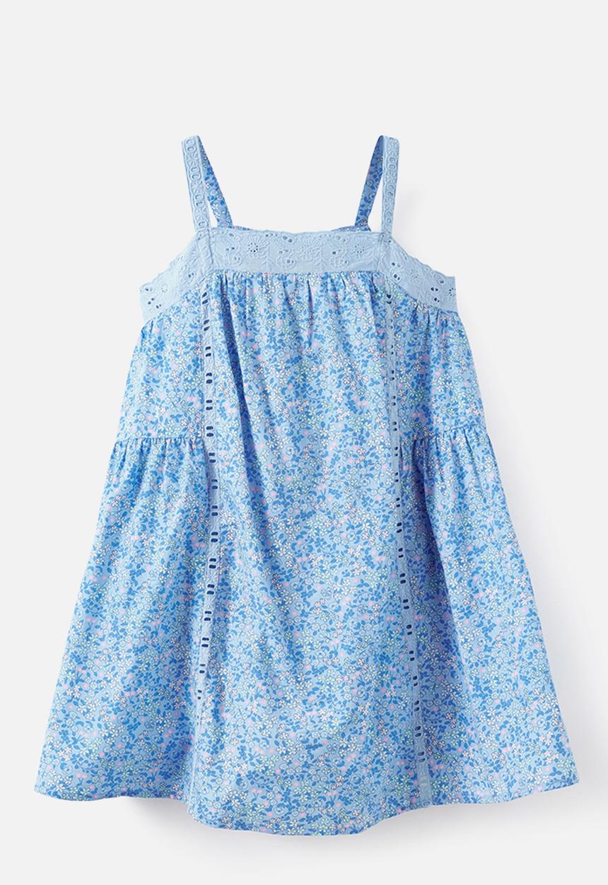 Cotton On - Gigi Baby Doll Sleeveless Dress - Blue Bonnet/Floral Ditsy