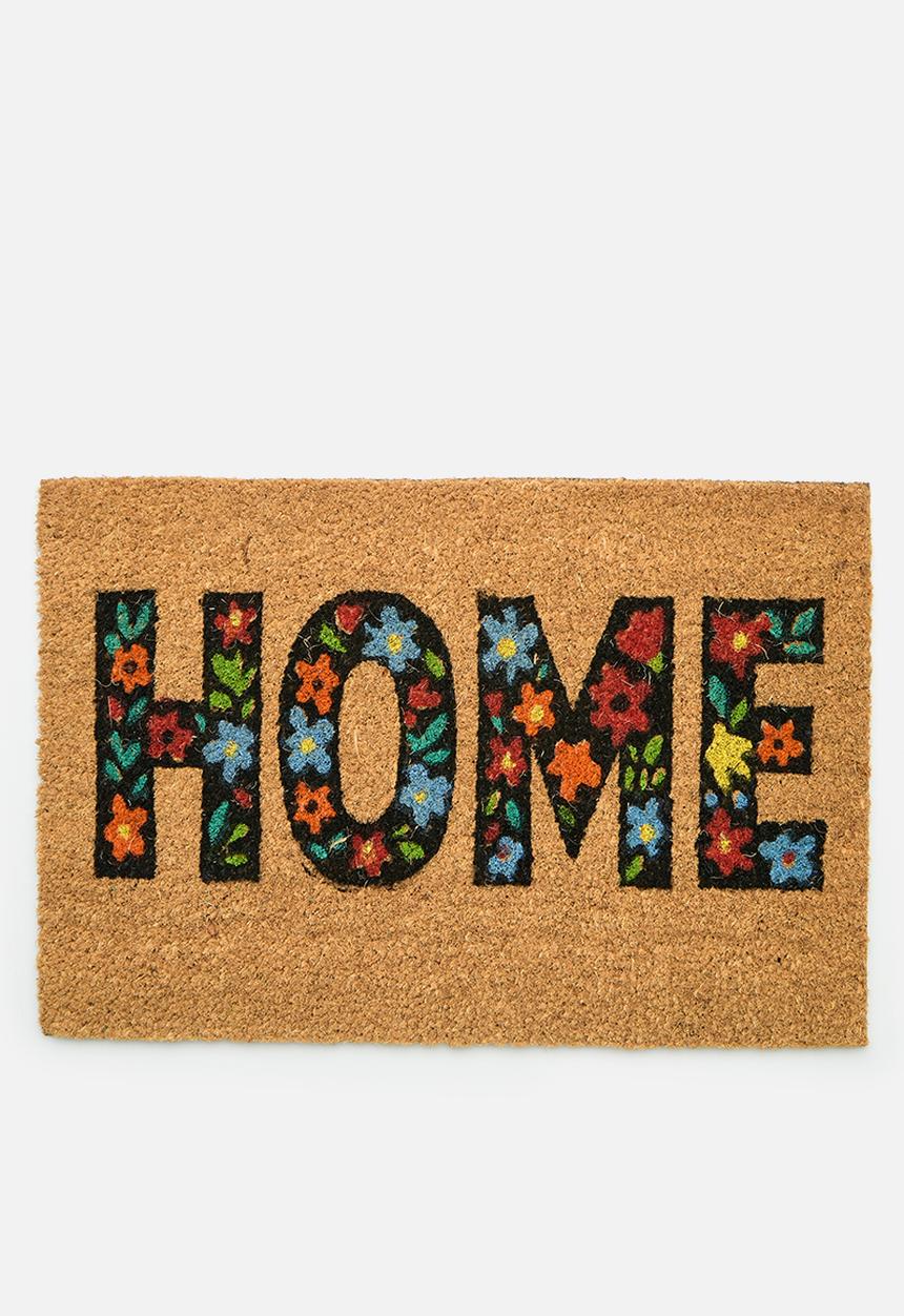 H&S - Printed coir home mat - multi