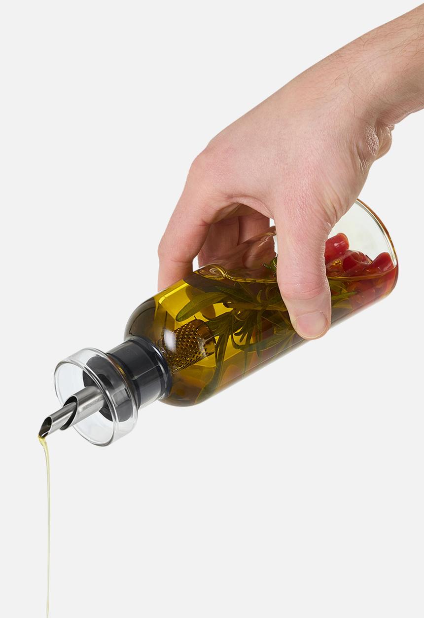 Adhoc - AdHoc AromaPour Clear Glass Oil & Vinegar Set – 300ml, Drip-Free Spout