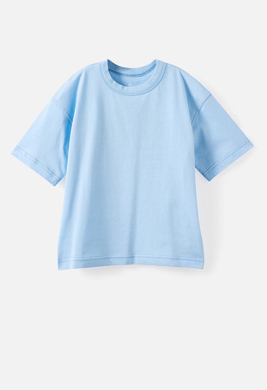 Cotton On - 3 Pack Short Sleeve Essential Tee - Cloud Blue/ Vanilla/Squid Ink Stripe