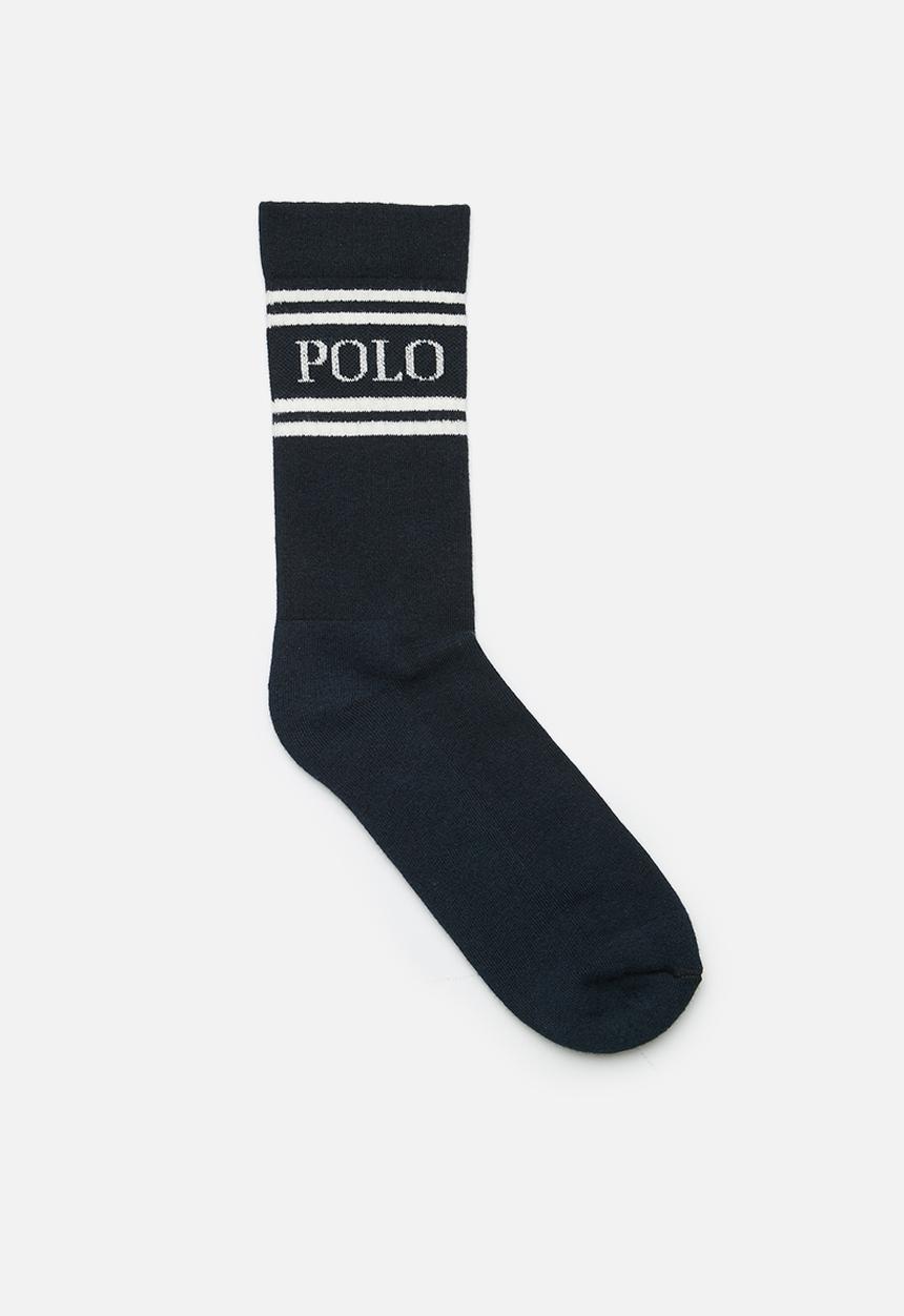 POLO - Logo Stripe Crew Sock - Navy