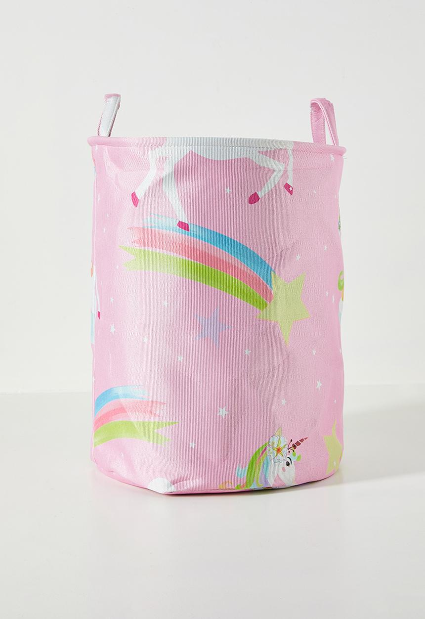 Pop Candy - Pony aop canvas laundry bin - pink
