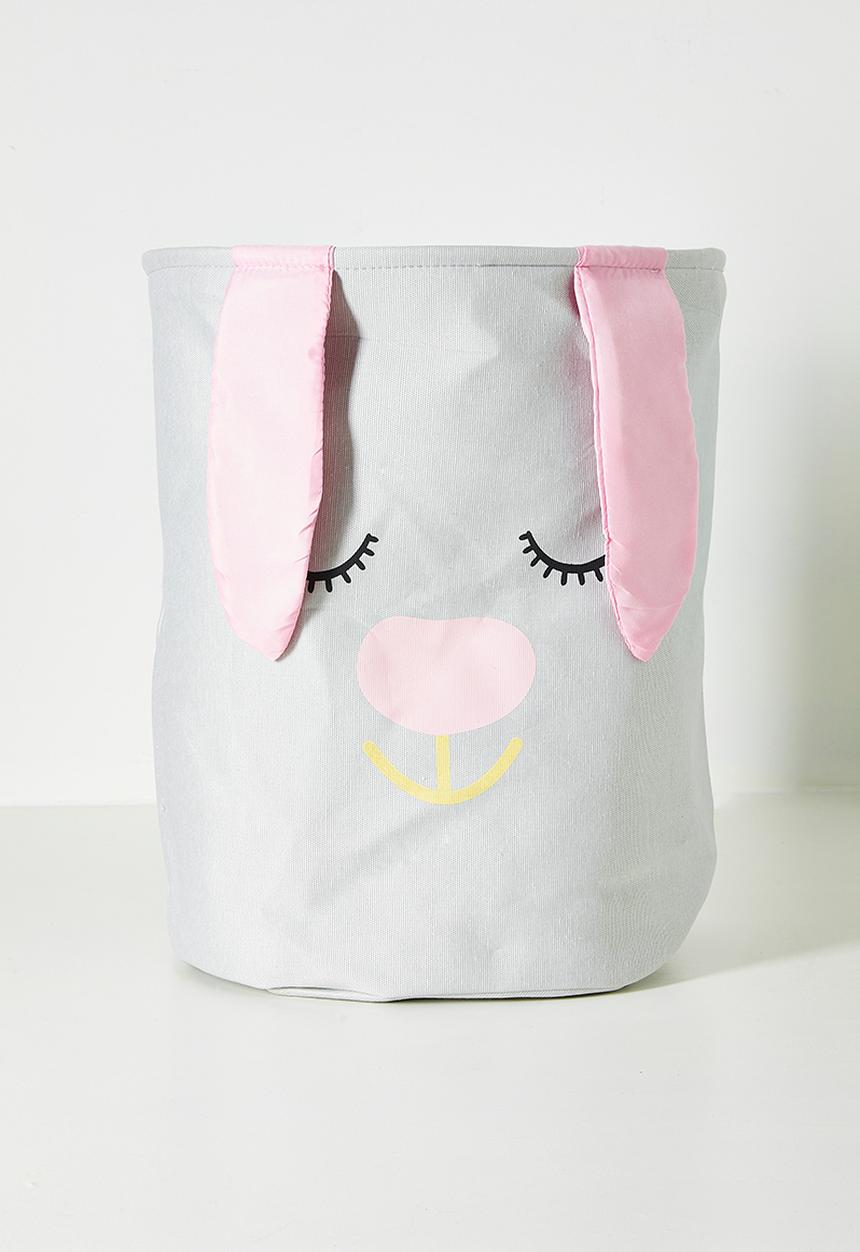 Pop Candy - Novelty canvas laundry bin - grey/lilac