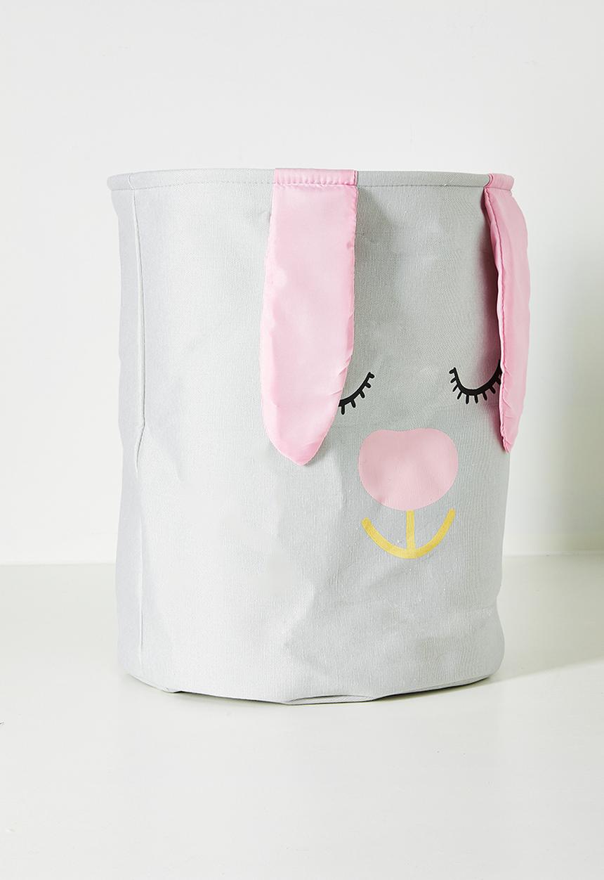 Pop Candy - Novelty canvas laundry bin - grey/lilac