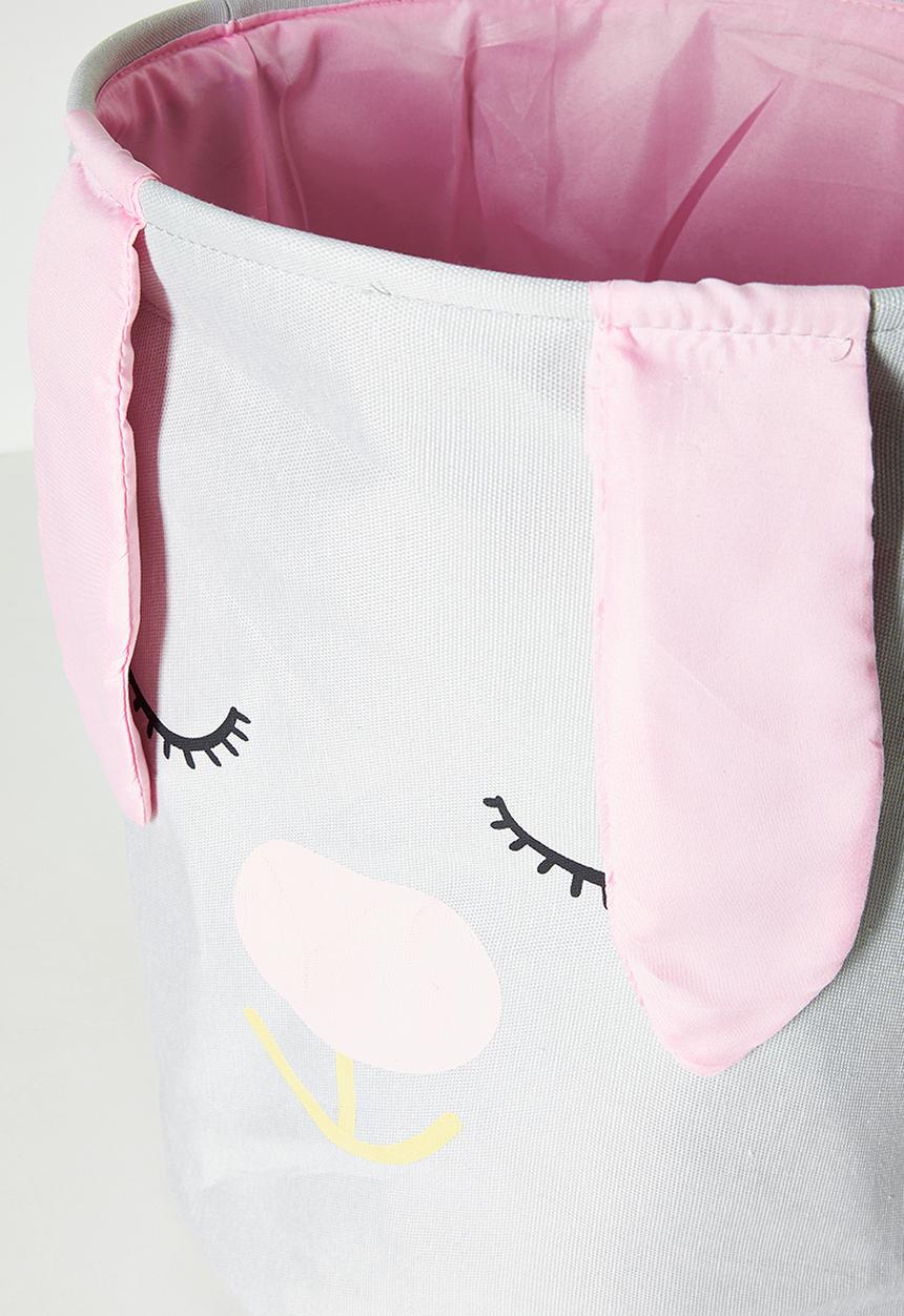Pop Candy - Novelty canvas laundry bin - grey/lilac