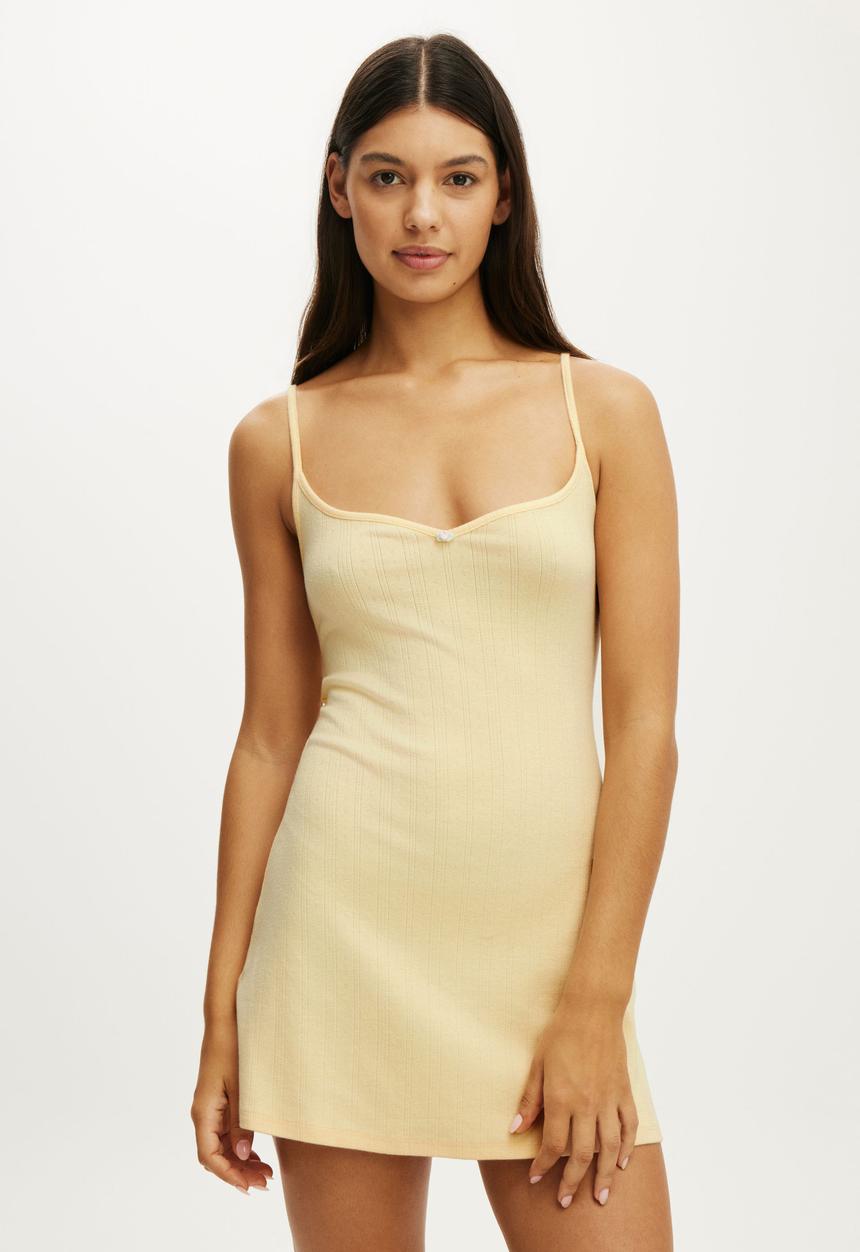 Cotton On - Dreamy Soft Pointelle Nightie - Banana Whip