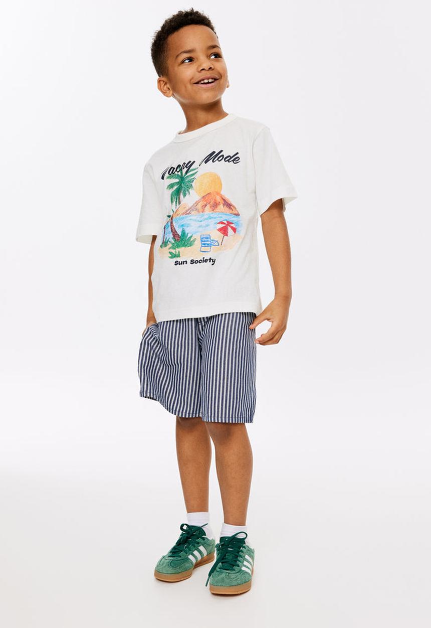 Cotton On - Essentials Graphic Short Sleeve Tee - Vanilla/Vacay Mode