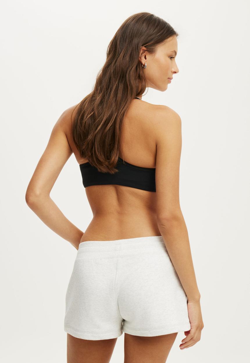Cotton On - Active Fleece Utility Short - Light Grey Marle