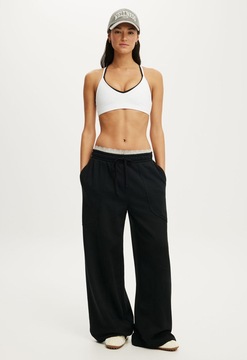 Cotton On - Active Fleece Utility Sweatpant - Black