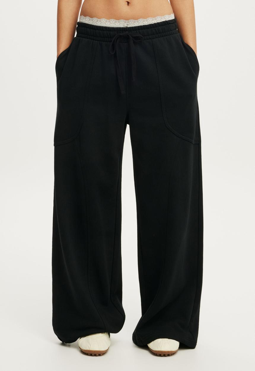 Cotton On - Active Fleece Utility Sweatpant - Black