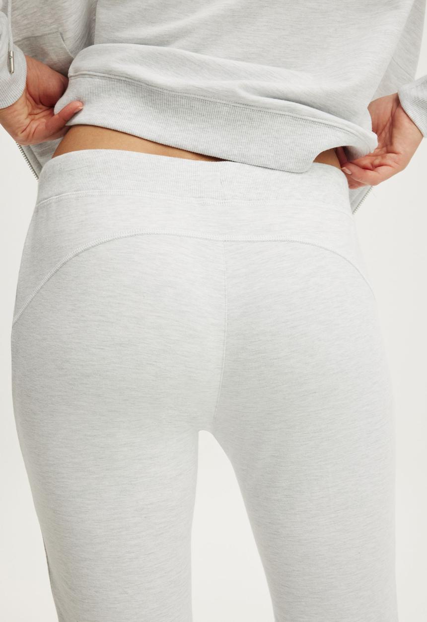 Cotton On - Sculpt Fleece Bootleg Sweatpant - Cloudy Grey Marle