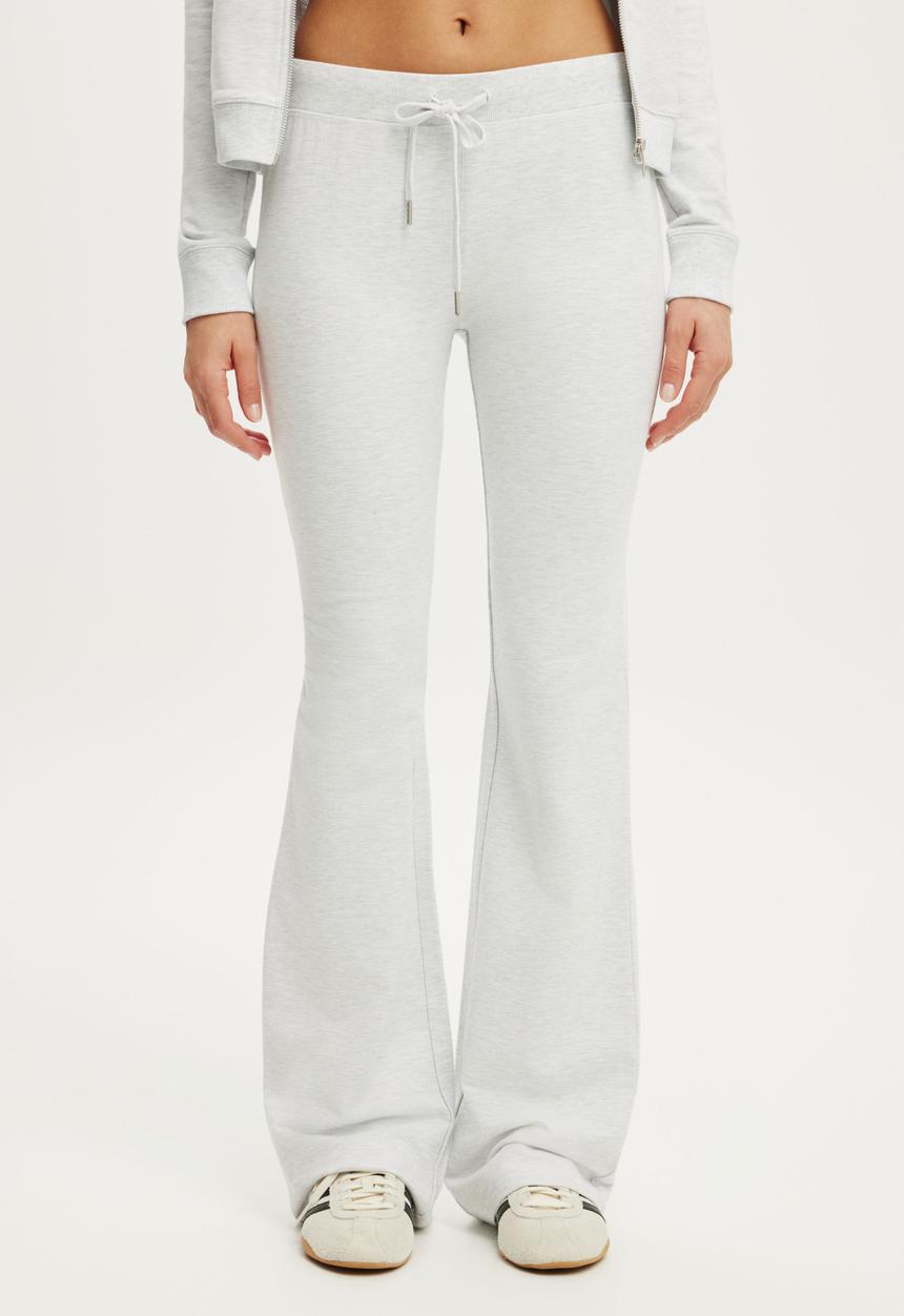 Cotton On - Sculpt Fleece Bootleg Sweatpant - Cloudy Grey Marle