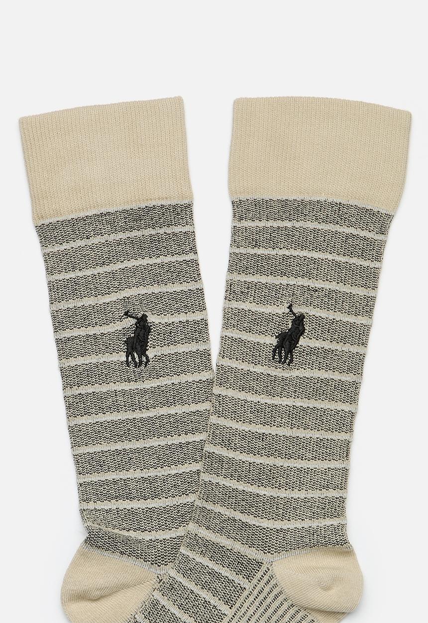 POLO - Fine Stripe Sock - Stone