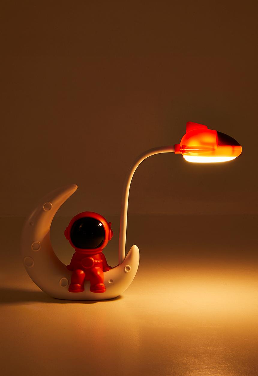 Pop Candy - Astro on the moon lamp - red & off white