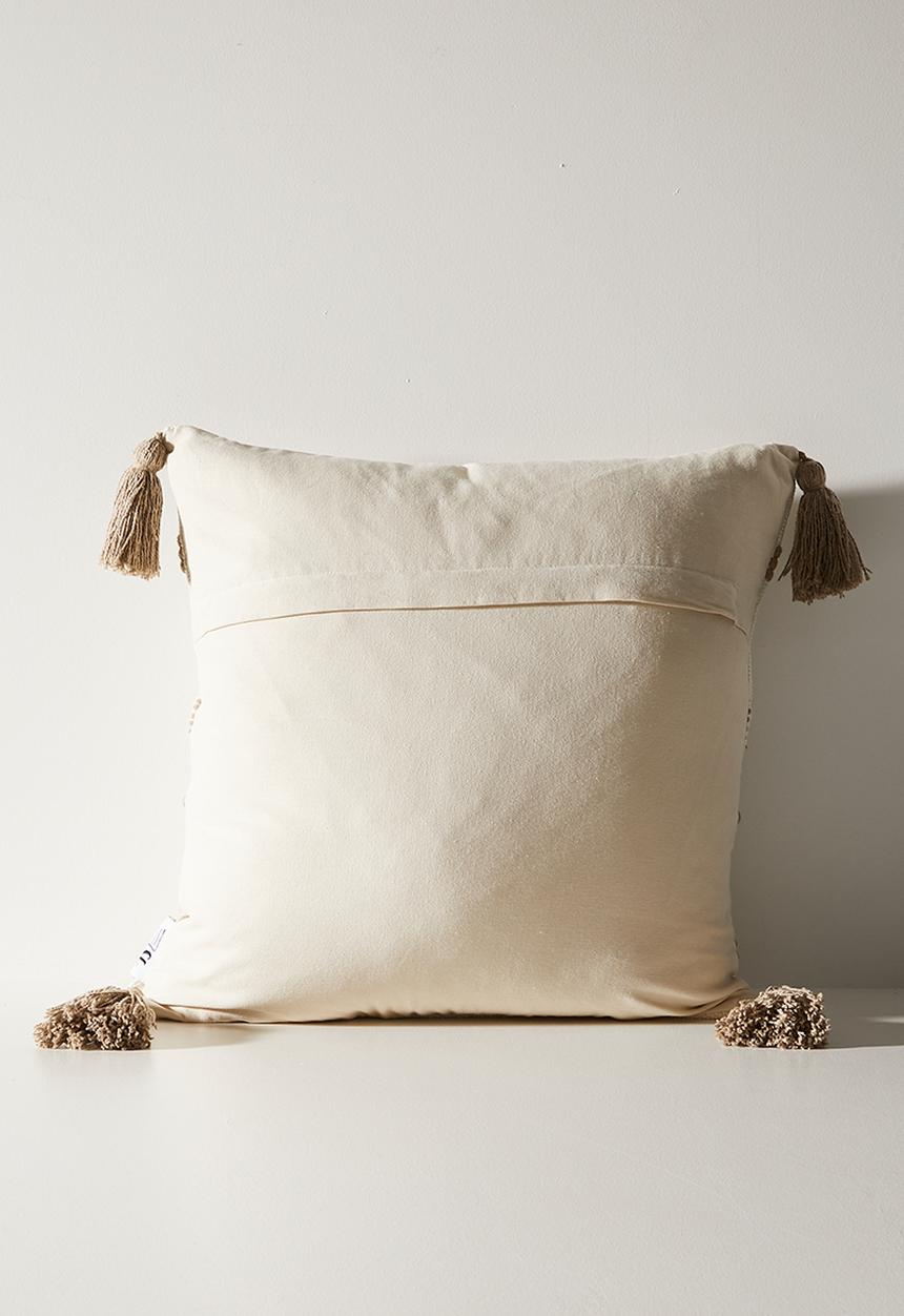 Sixth Floor - Vesper Stripe stitched Cushion Cover - Natural
