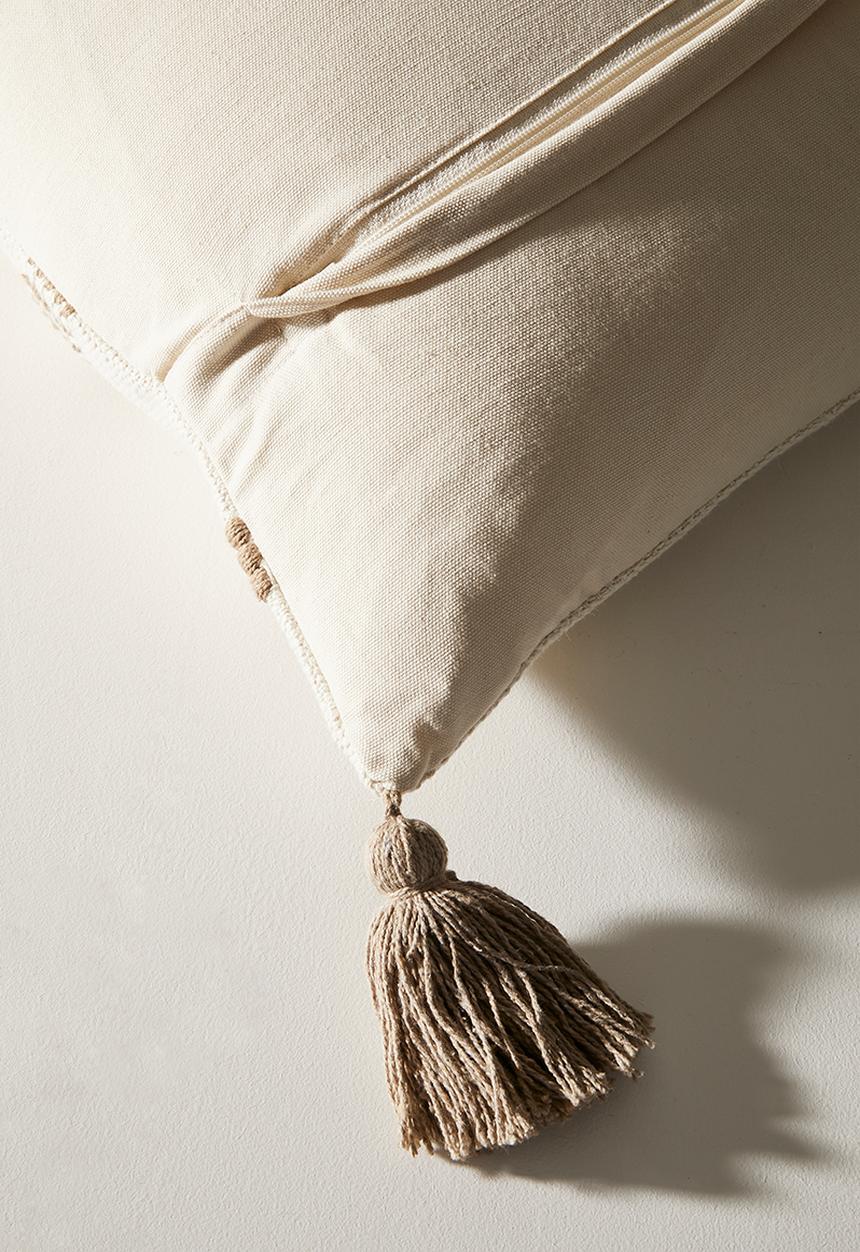 Sixth Floor - Vesper Stripe stitched Cushion Cover - Natural