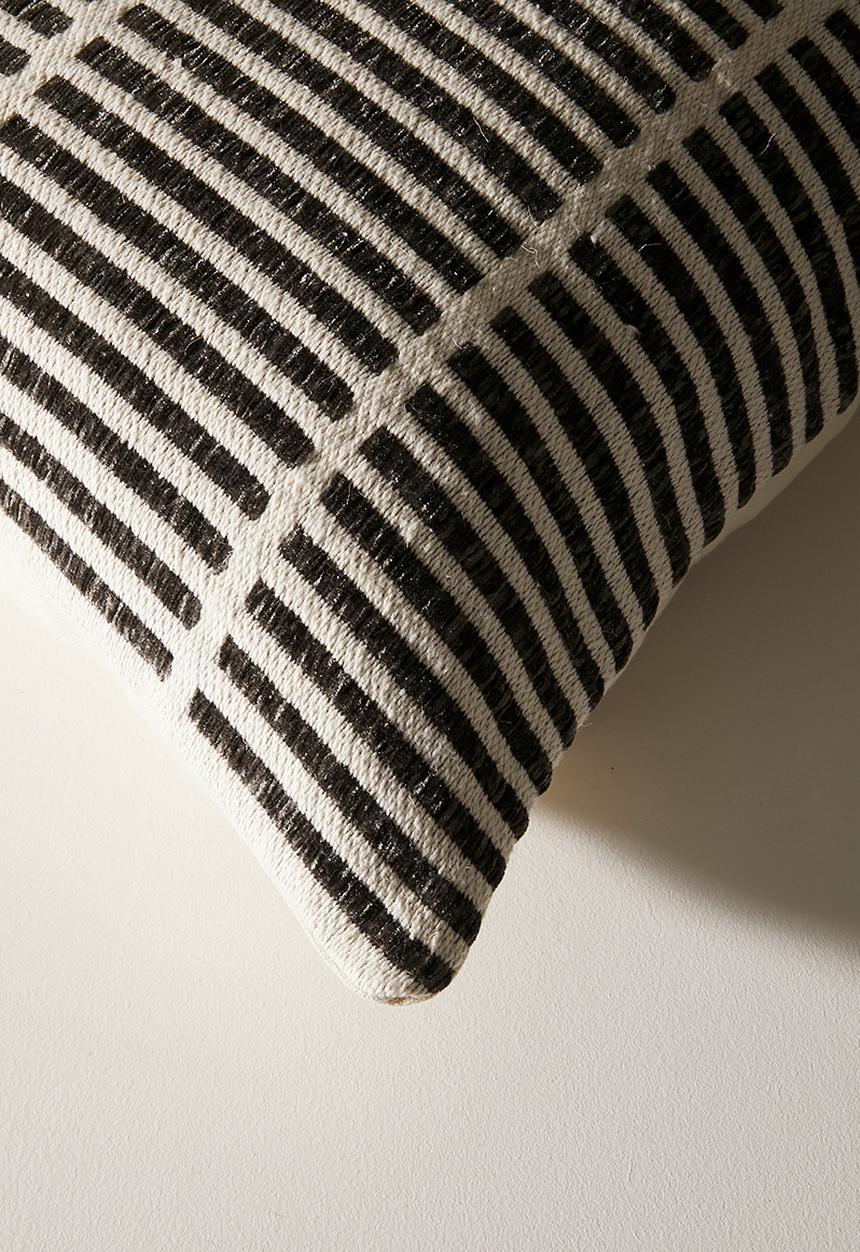 Sixth Floor - Alis Woven Stripe Scatter - Charcoal