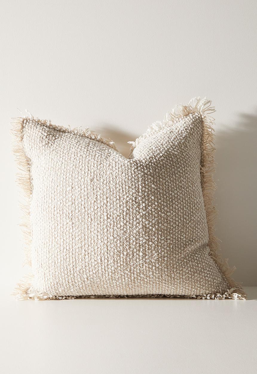 Sixth Floor - Sable Shaggy Scatter Cushion Cover - Ivory