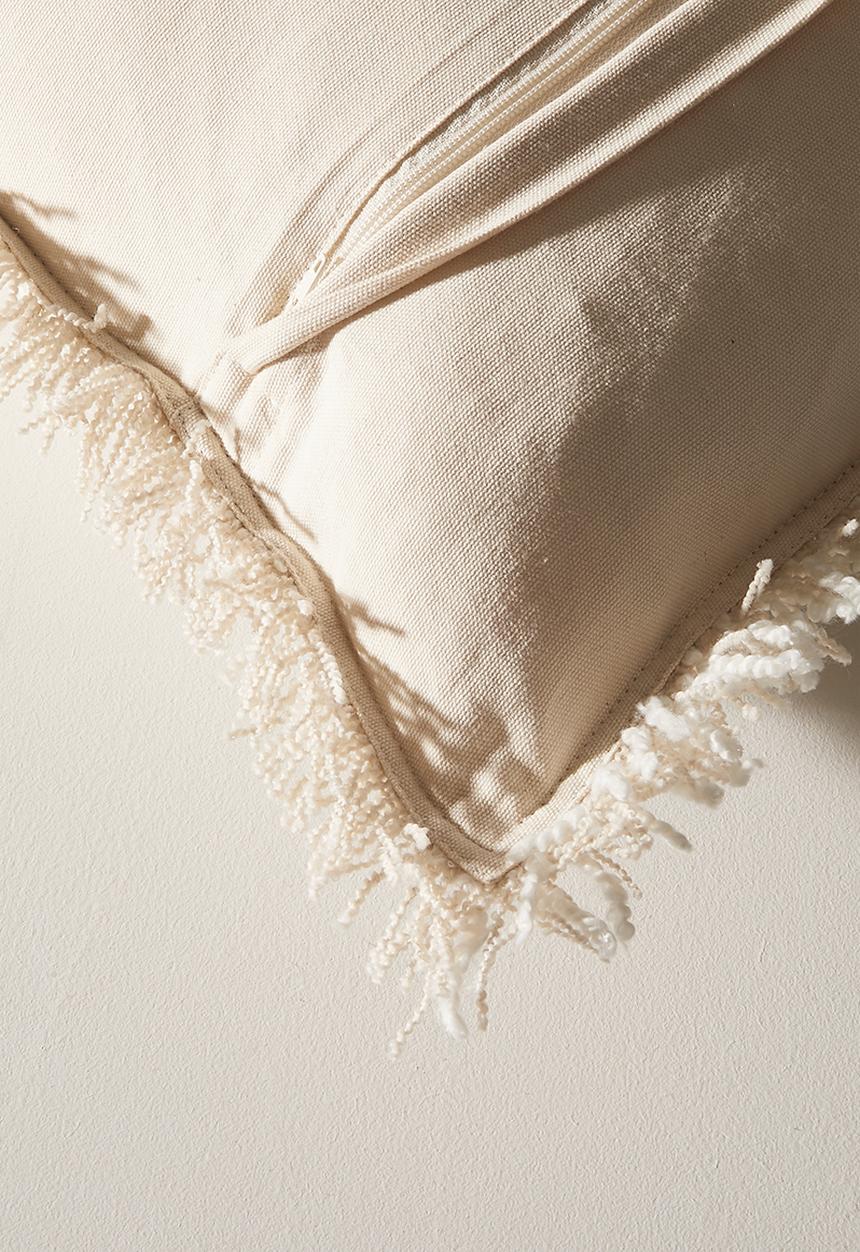 Sixth Floor - Sable Shaggy Scatter Cushion Cover - Ivory