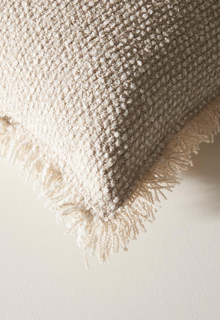 Sixth Floor - Sable Shaggy Scatter Cushion Cover - Ivory