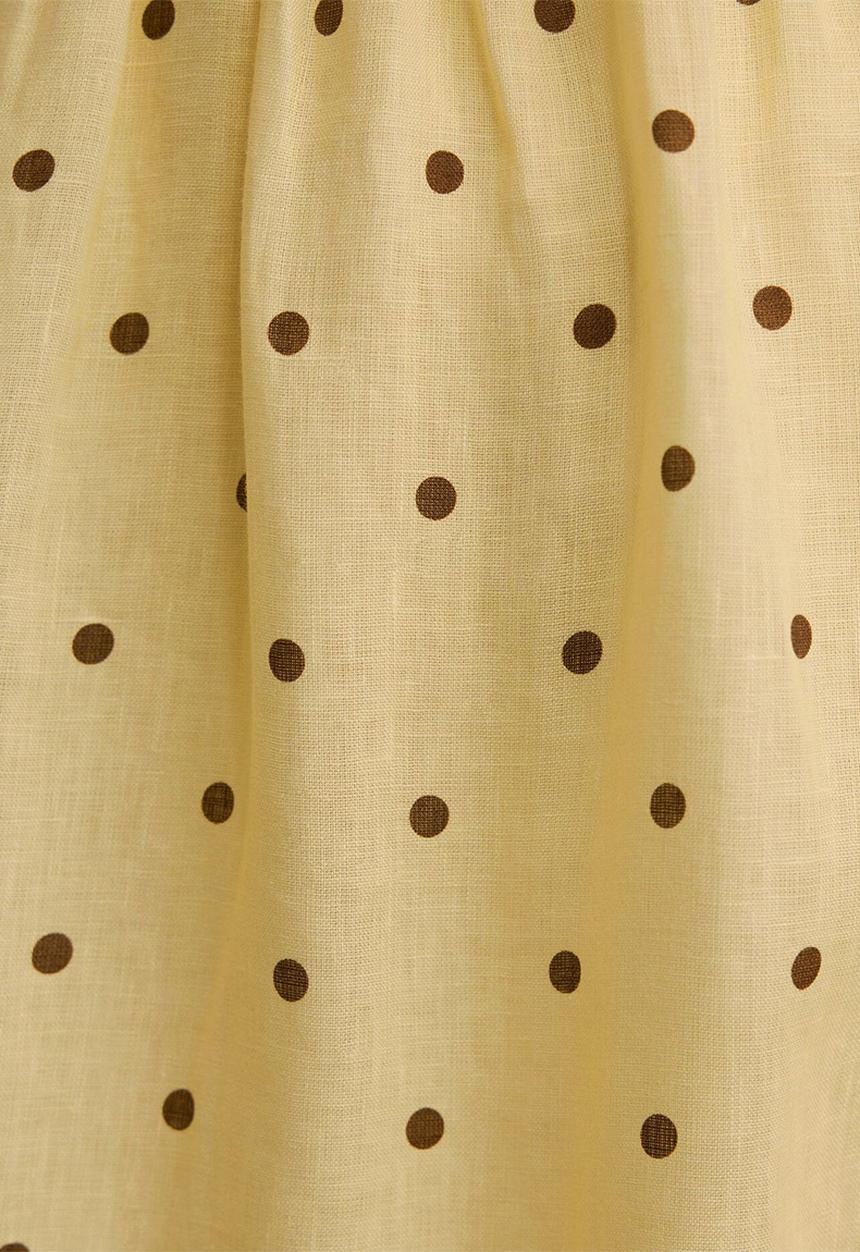 Forever New - Isabella tie front linen midi dress in cyprus spot
