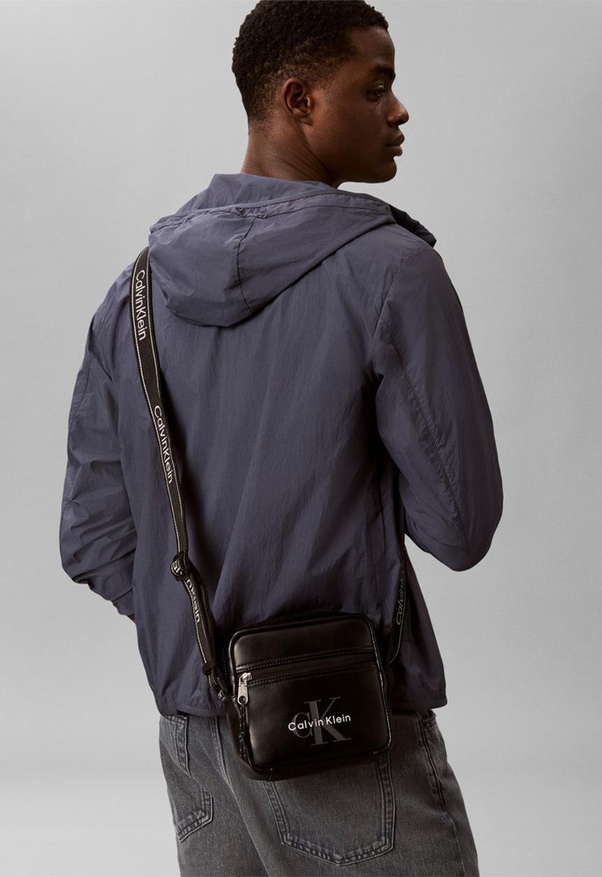 Calvin Klein - Bold Logo Webbing Square Crossbody - Black