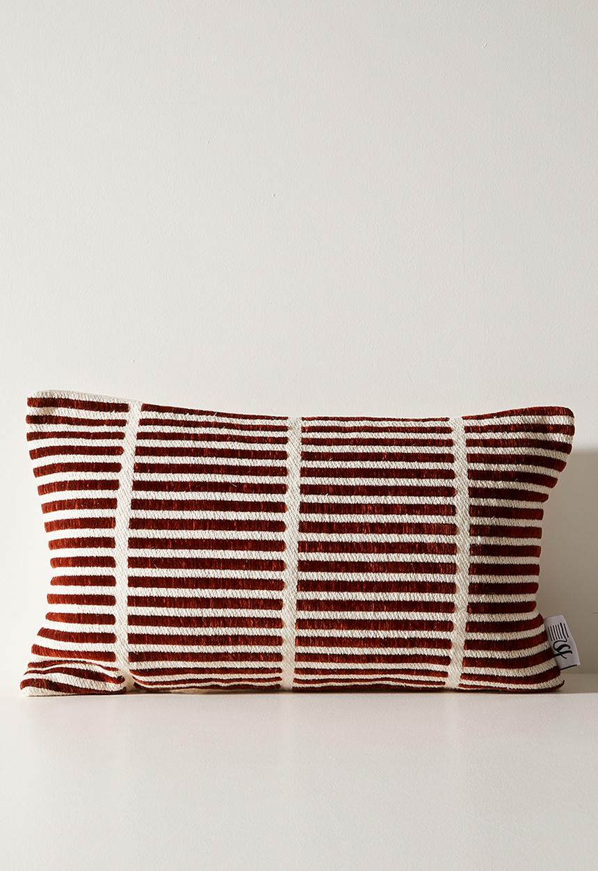 Sixth Floor - Alis Woven Stripe Scatter - Rust