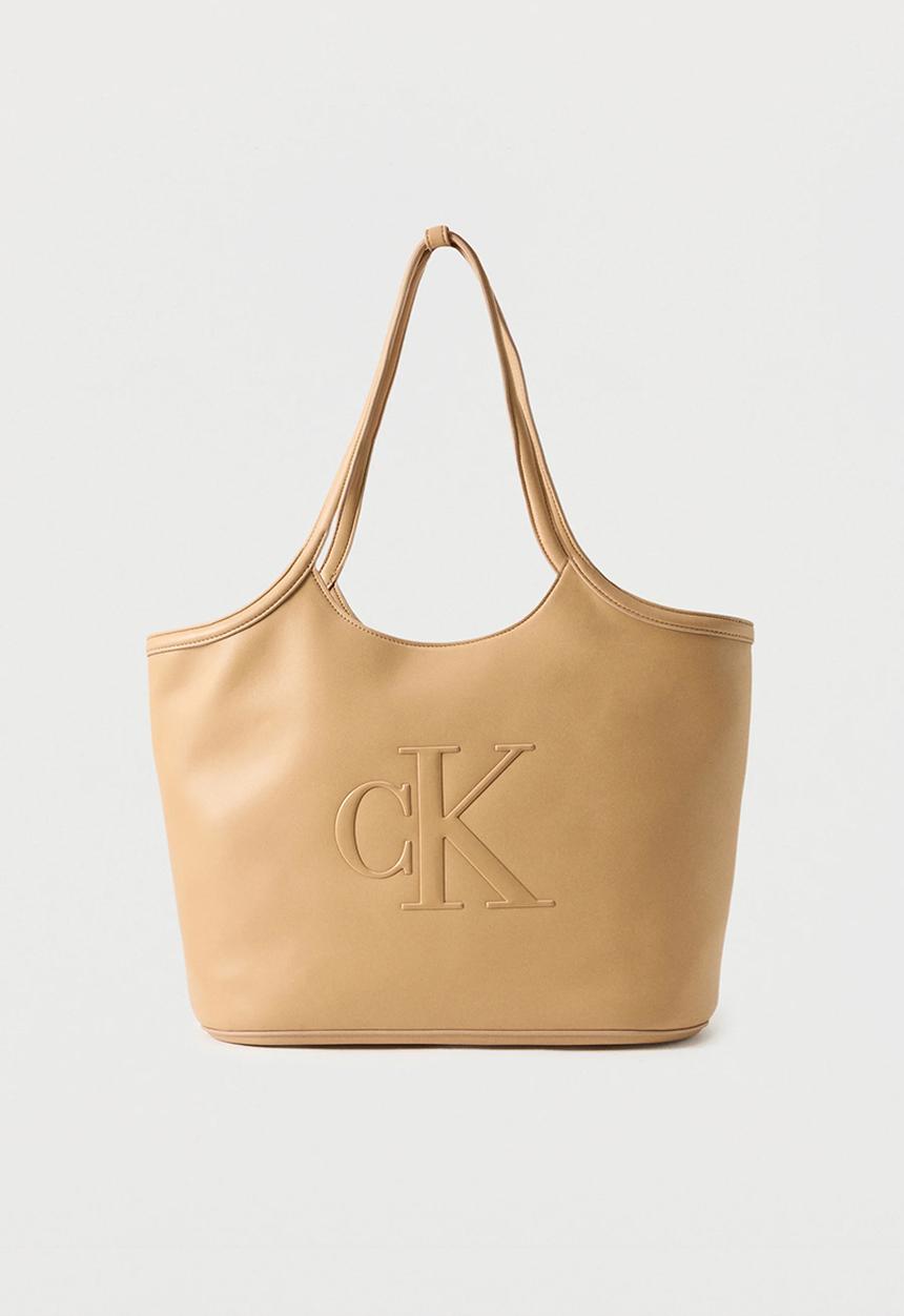 Calvin Klein - Bold Ck Shopper Handbag-Tannin