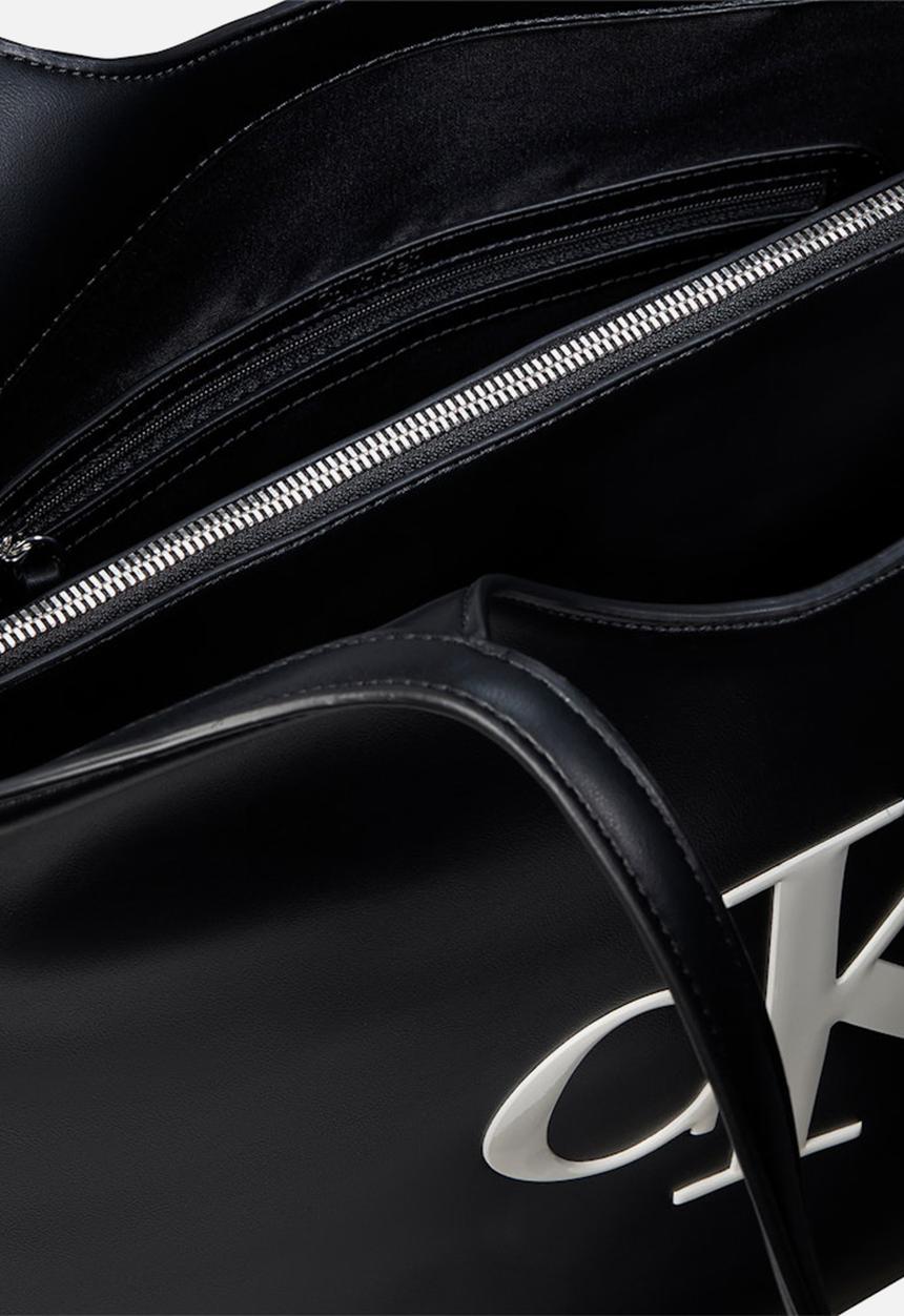 Calvin Klein - Bold Ck Shopper Handbag-Black/White