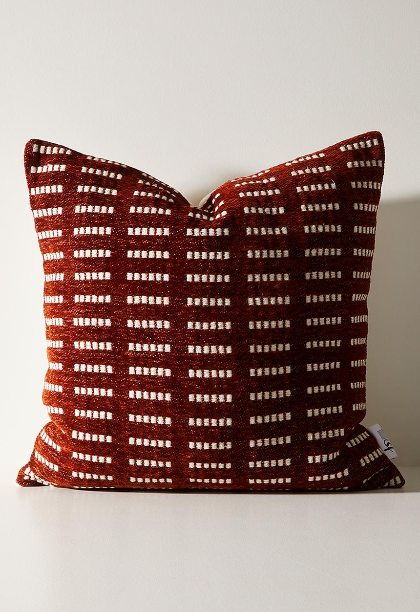 Sixth Floor - Alis Woven Stripe Scatter - Rust