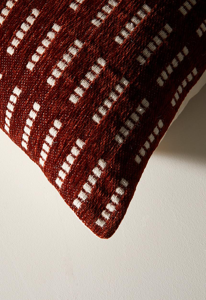 Sixth Floor - Alis Woven Stripe Scatter - Rust