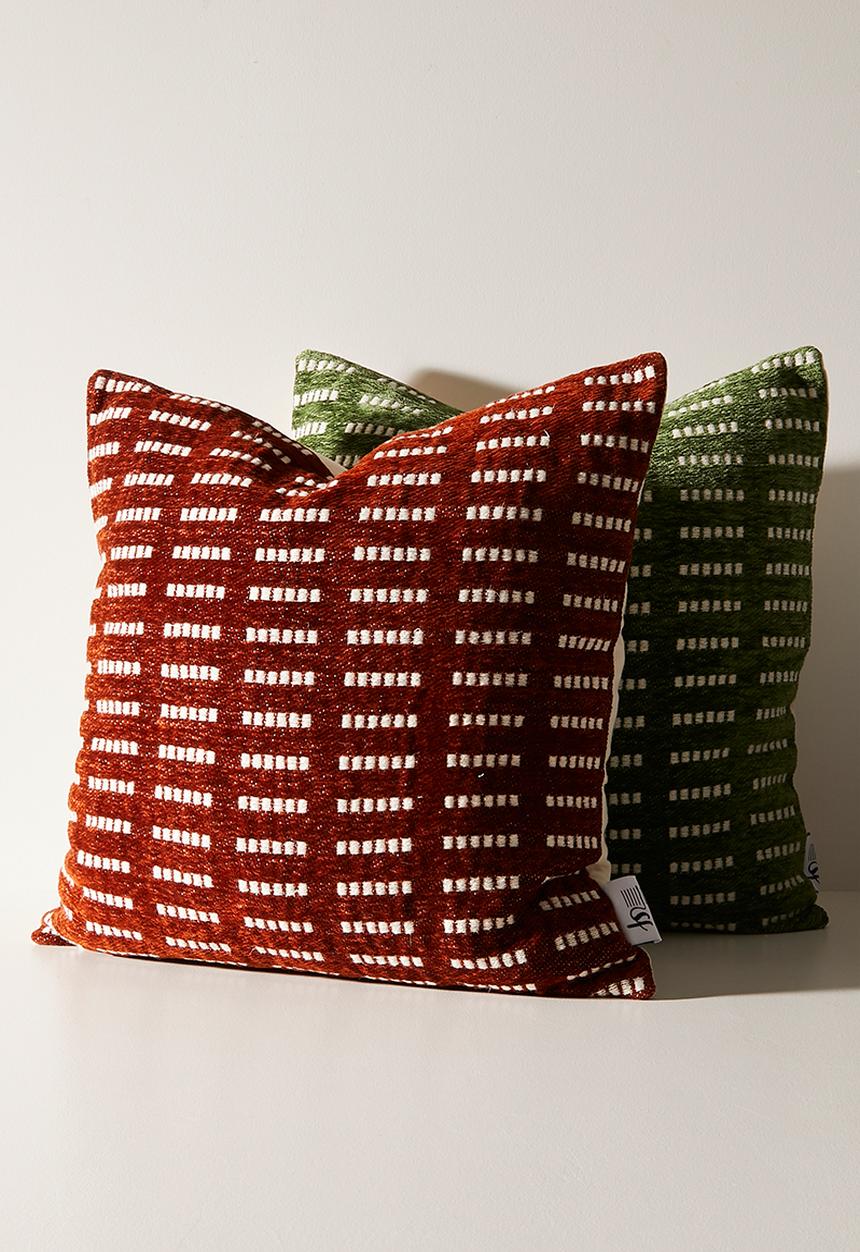 Sixth Floor - Alis Woven Stripe Scatter - Rust