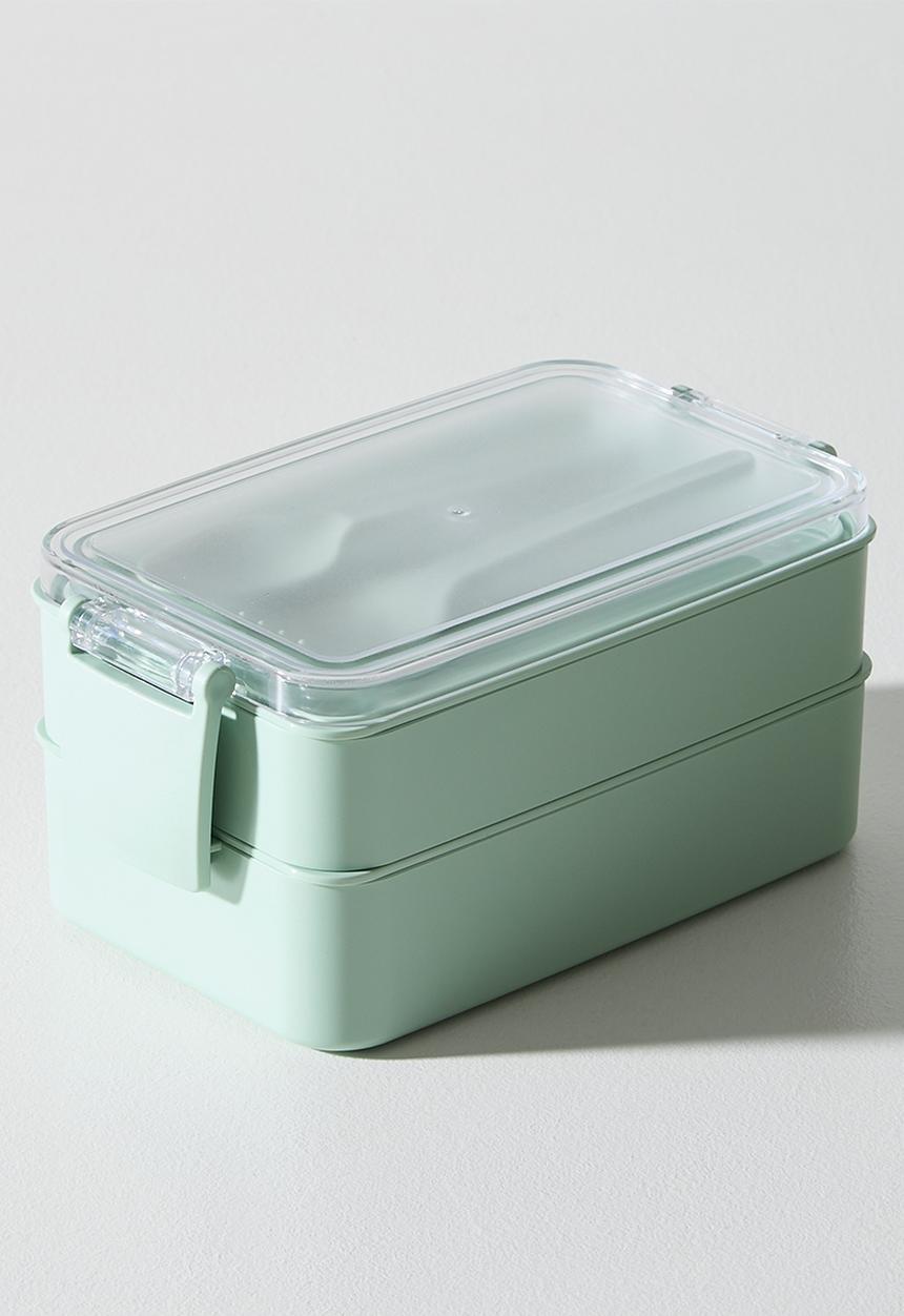 Excellent Houseware - 2 Tier Lunch Box - Sage