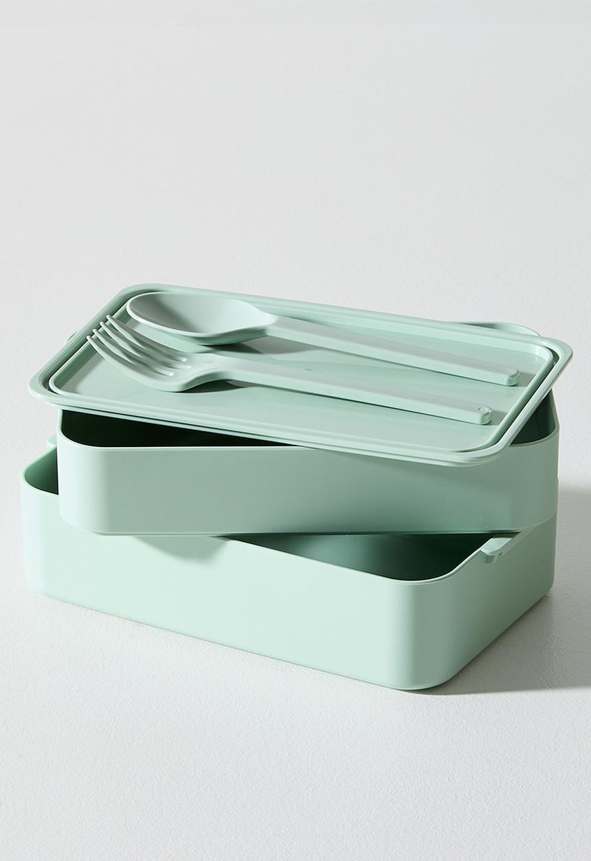 Excellent Houseware - 2 Tier Lunch Box - Sage