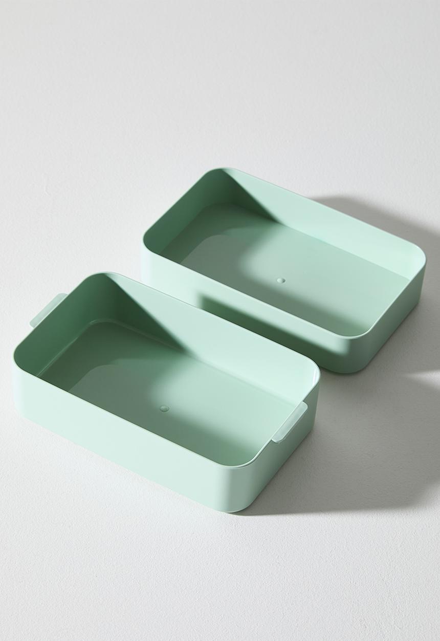 Excellent Houseware - 2 Tier Lunch Box - Sage