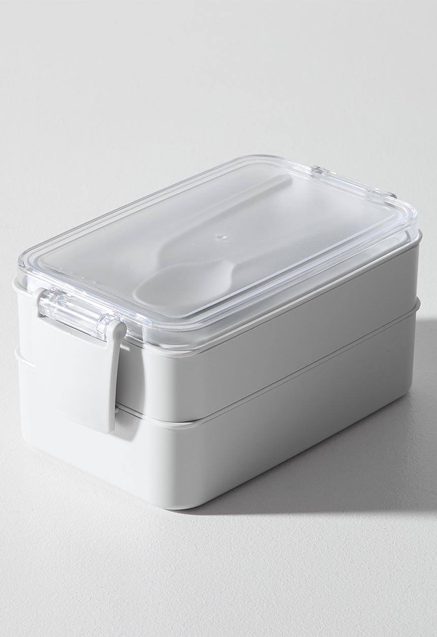 Excellent Houseware - 2 Tier Lunch Box - Grey