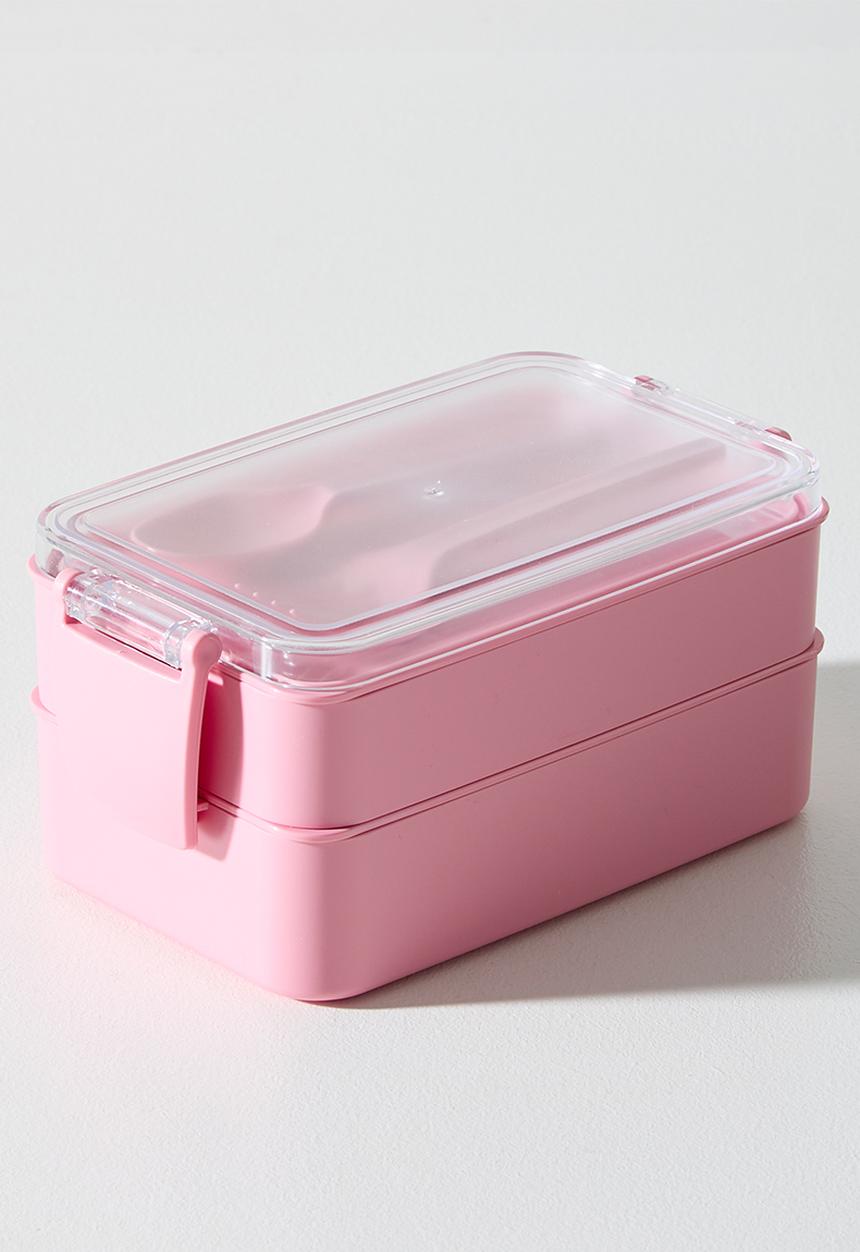 Excellent Houseware - 2 Tier Lunch Box - Pink