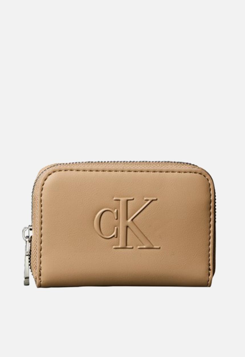 Calvin Klein - Bold Ck Medium Zip Around Wallets-Tannin