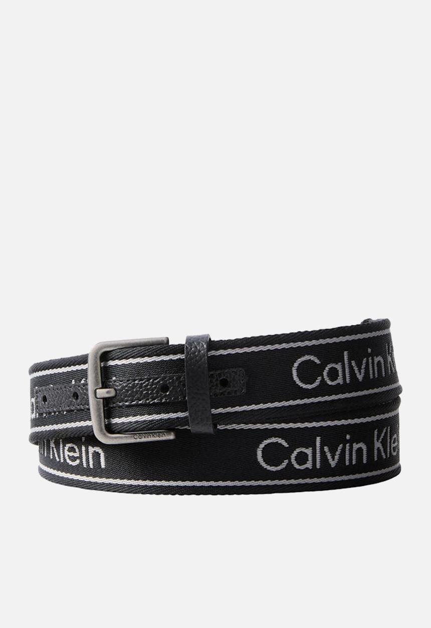 Calvin Klein - Short Round Buckle Webbing 35Mm - Black