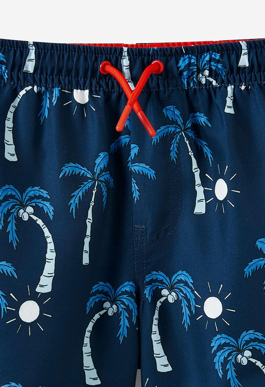 Cotton On - Bailey Board Short - Squid Ink/Palms