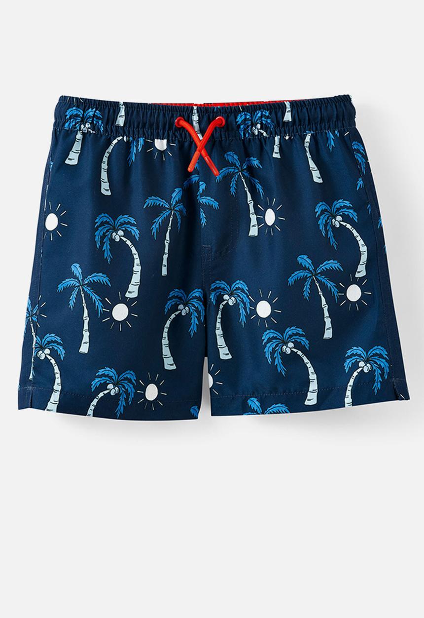 Cotton On - Bailey Board Short - Squid Ink/Palms