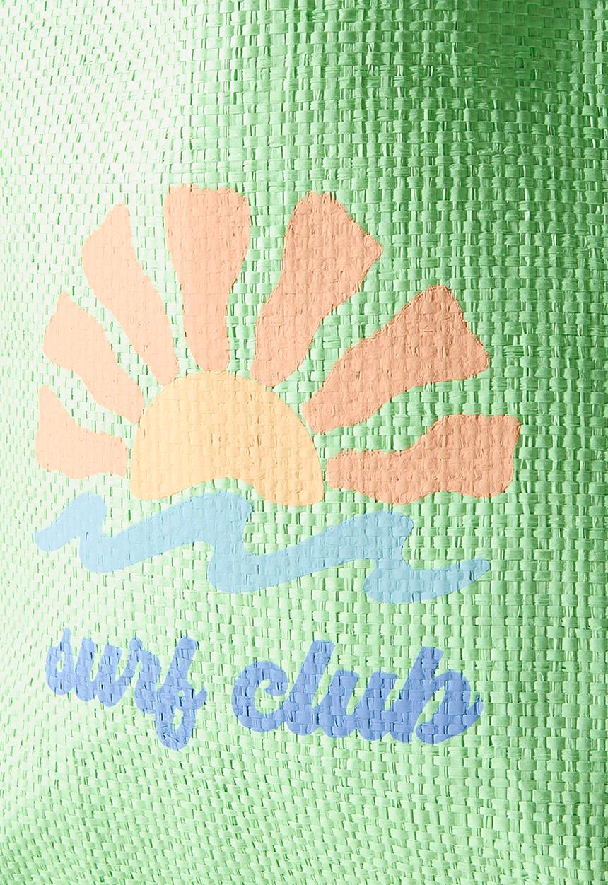 H&S - Straw Beach Bag - Green
