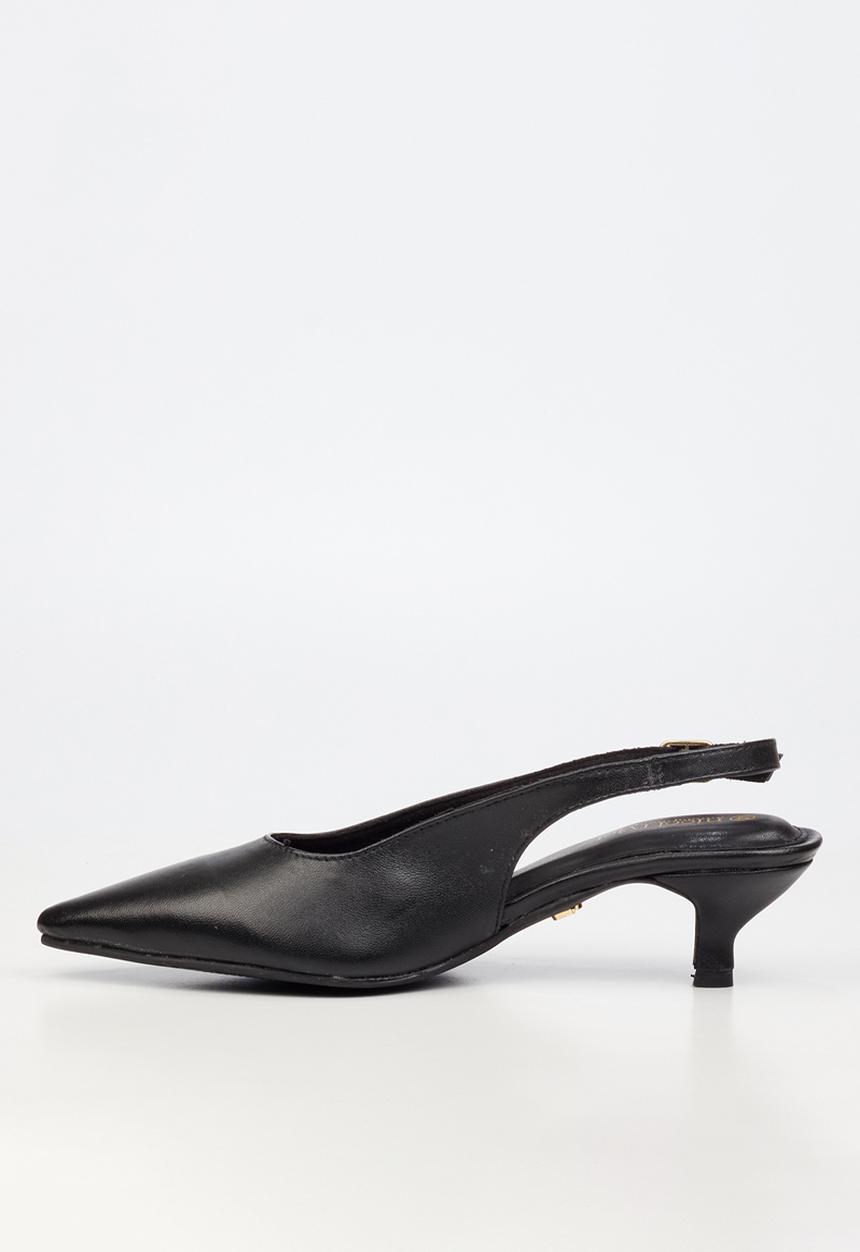 Nicci Tyler - Cristina 1 Leather Slingback Heel - Black