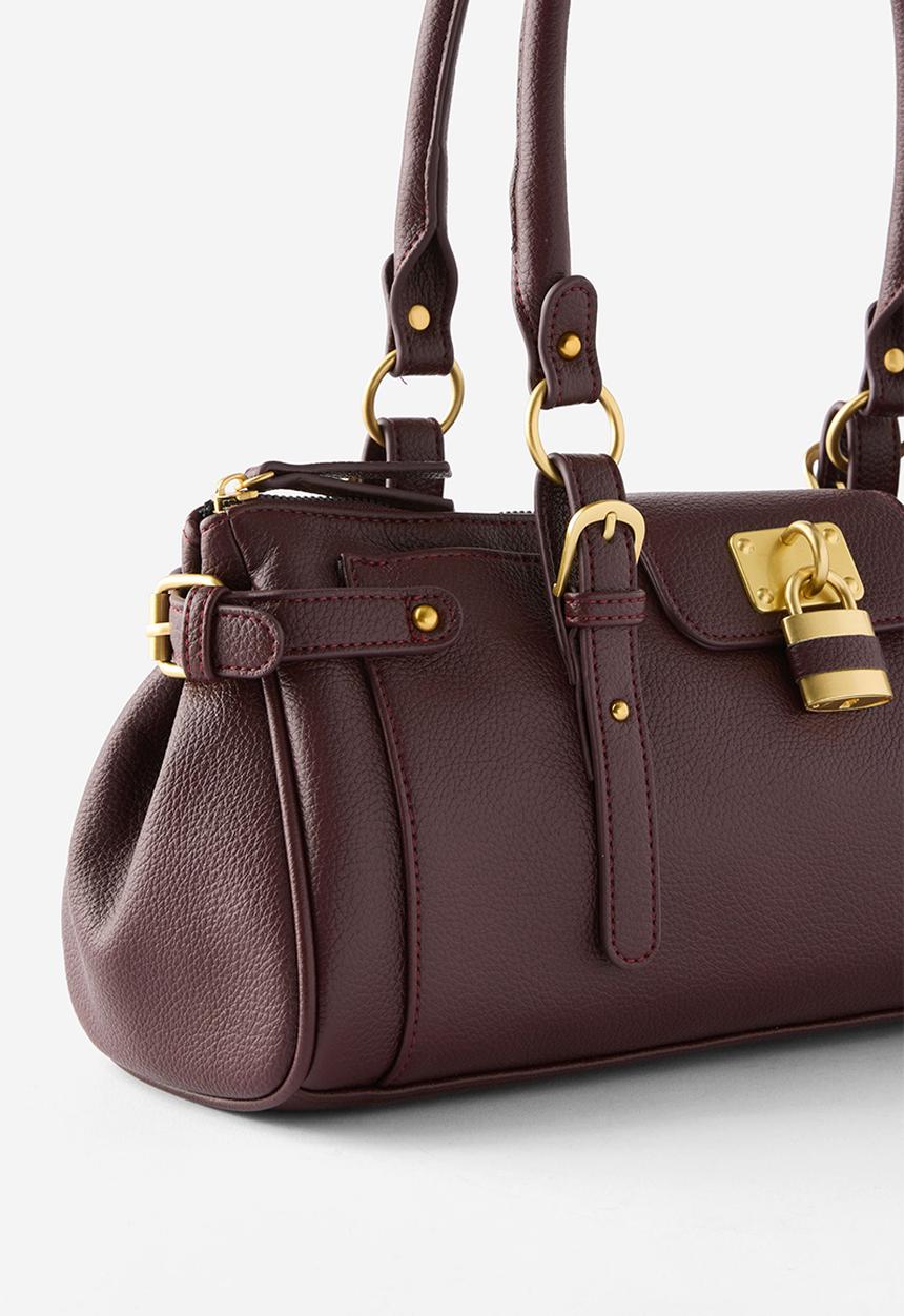 Rubi - Claudia Tote Bag - Burgundy Plum Pu