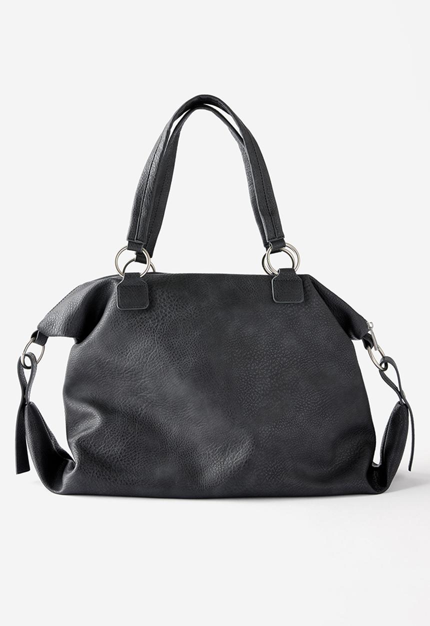Rubi - Mischa Slouchy Underarm Bag - Washed Charcoal Pu